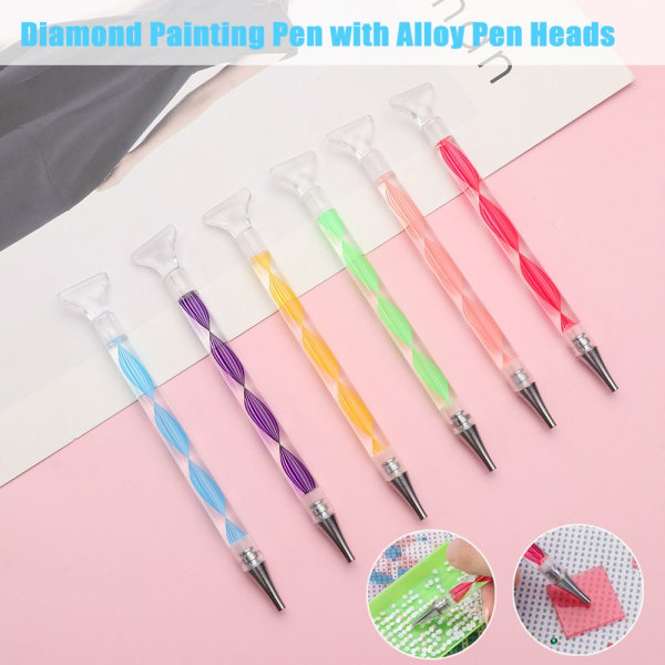 Harpiks Diamond Painting Pen Legering Erstatning Pen Hoder LILLA purple