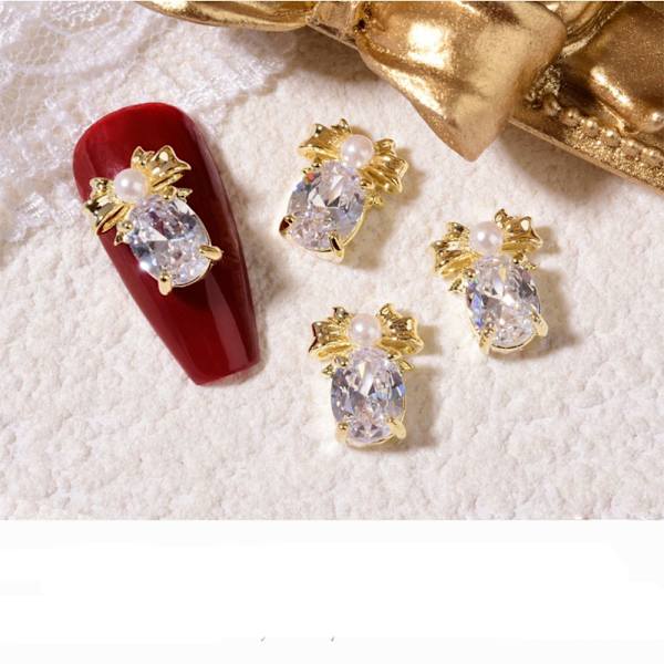 Nail Art Diamond Bear Bow 8 8 8