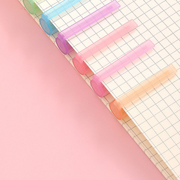 6PCS Curve Highlighter Penna Markers Penna Flera former