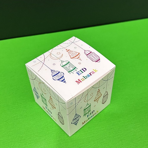 10 stk Eid Mubarak gaveæske Candy Box A A A