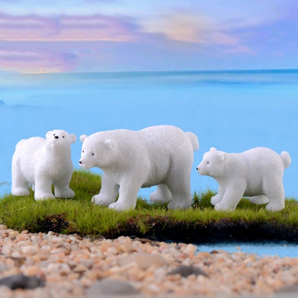 1 PC Jääkarhufiguureja Simulaatio White Bear Miniatures 5 5