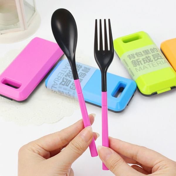 Kokoontaittuva astiasto Set PINK Pink