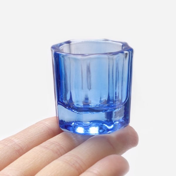 Nail Dappen Dish Nail Art Kristallglas BLÅ blue