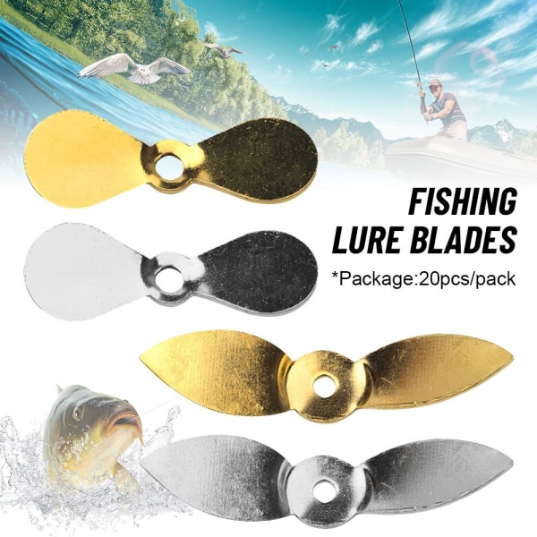 Fluepropel Spin Fishing Lure Blades SØLV EN STIL EN STIL silver A Style-A Style