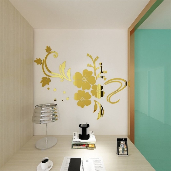 Wall Sticker 3D Stereo SILVER S silver S