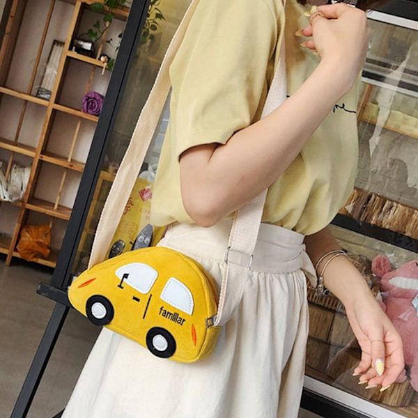 Cartoon Car Bag Crossbody Bag GUL yellow
