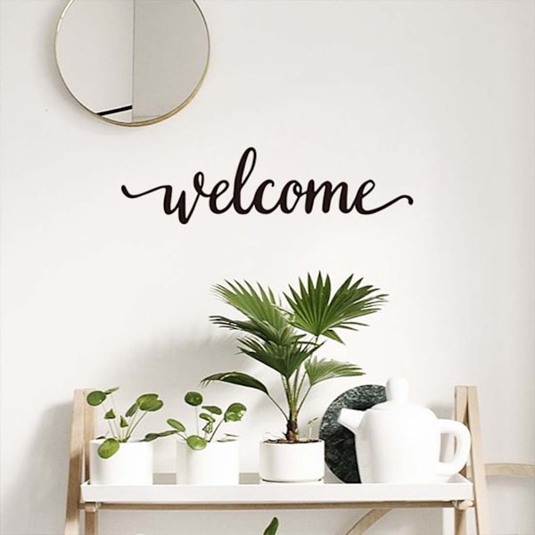 Velkommen Wall Art Sticker Motiverende Wall Decal VELKOMMEN HVID Welcome white