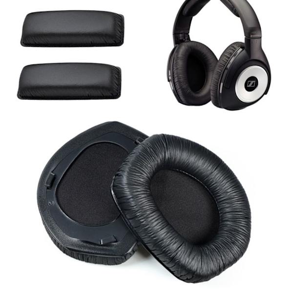 2 st/1 par öronkuddar utbytes hörlurar i läder läder hörlurar Leather Earpad