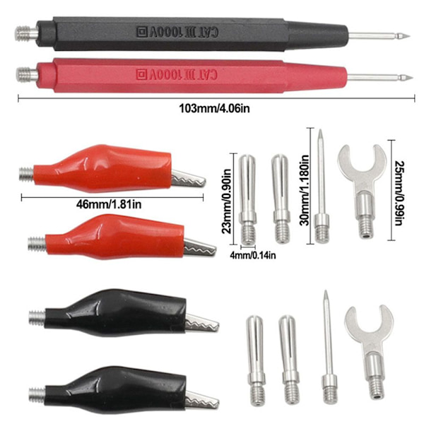 16 kpl 1 set Universal Digital Multimeter Probe 90cm neula