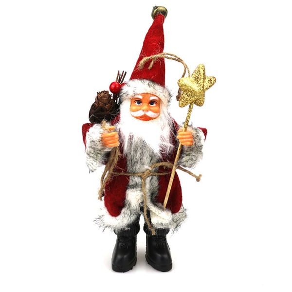 Julehengedukke Julenissen HVIT 16CM white 16cm