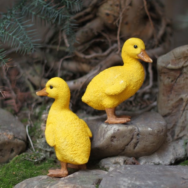 Simmande Anka Skulptur Duck Chicken Statue 3 3 3