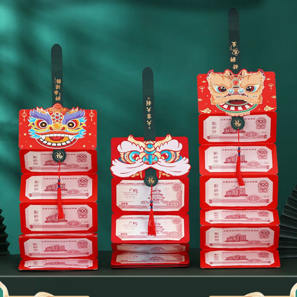 Punainen kirjekuori Hongbao 3 3 3