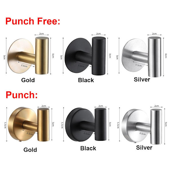 Kåbe Krog Vægophæng SORT PUNCH FREE PUNCH FREE Black Punch Free-Punch Free