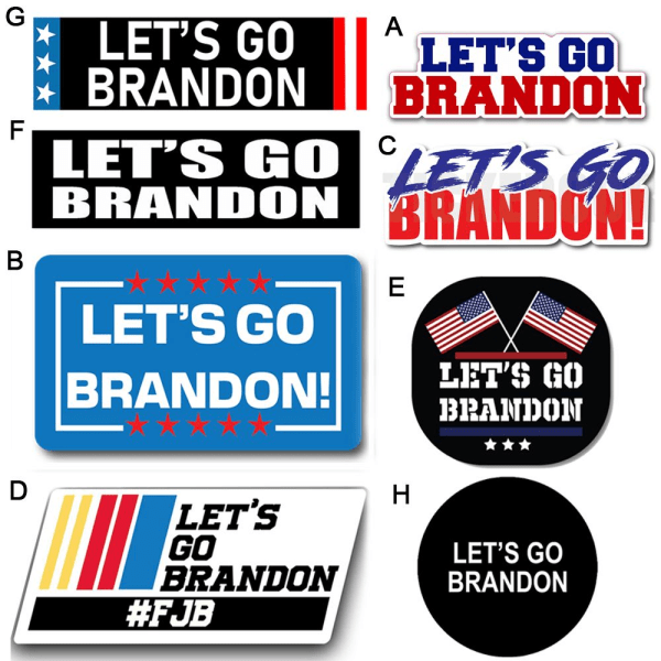 La oss gå Brandon-klistremerke A A A