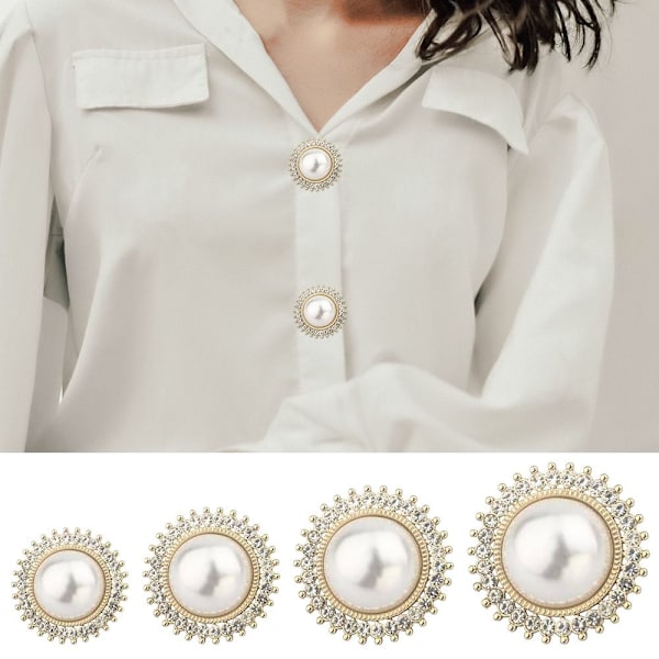10 Stk Pearl Tøj Knapper Skjorte Knapper 23MM 23MM