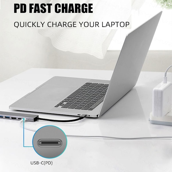 USB C HUB Type-C splitter 6-I-1 TYPE B 6-in-1 Type B