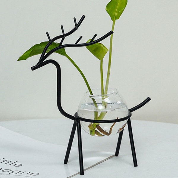 Hydroponic Plant Pot Glas Vas SVART 2 2 black 2-2