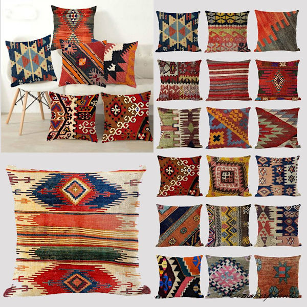 Hørpudebetræk Bohemian Patterns Pudebetræk 38 38