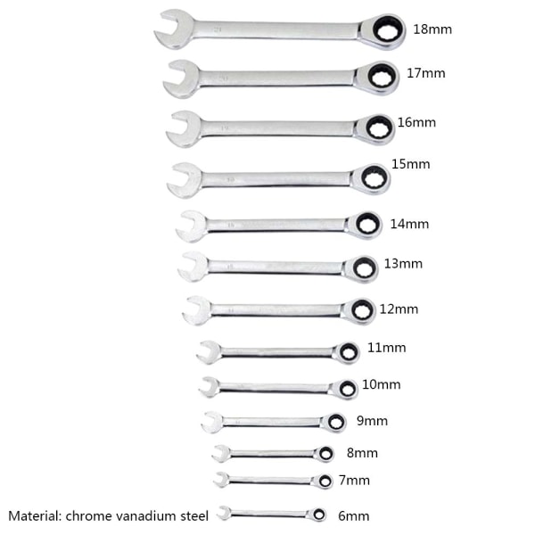 Käännettävä räikkäavain hylsyavain mutterityökalu 18mm 18mm