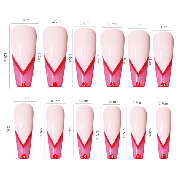 24st/låda Kista False Nails Wearable 13 13 13