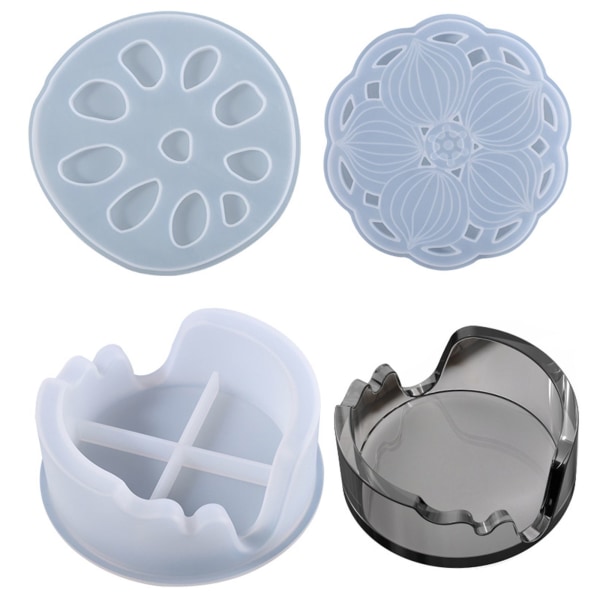 Agat Coaster Harpiksstøbeforme Mandala Coaster D D D