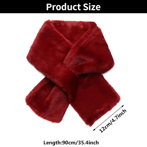 Cross Scarf Halsduk Wrap WINE RED Wine Red