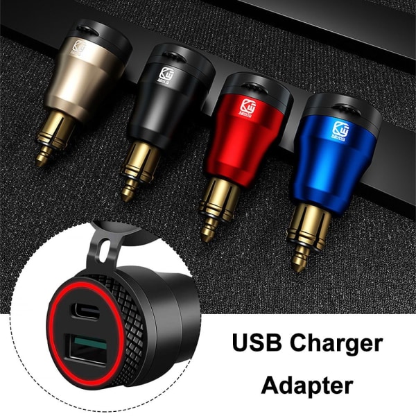 USB Lader Adapter QC 3.0 Hurtiglader GULD BLÅ GULD BLÅ Gold Blue