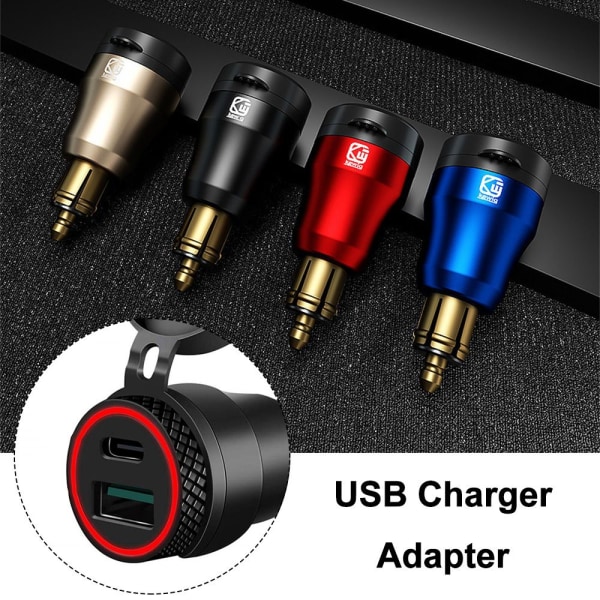 USB Oplader Adapter QC 3.0 Hurtiglader GULD RØD GULD RØD Gold Red