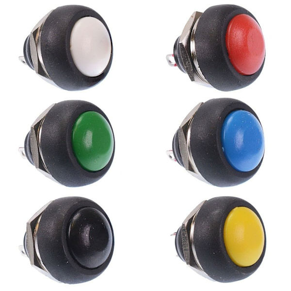 10st Tryckknappsbrytare Momentan Switch GUL 10ST 10ST yellow 10pcs-10pcs