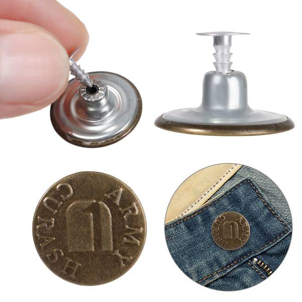 Jeansknapper med gevind 10 10