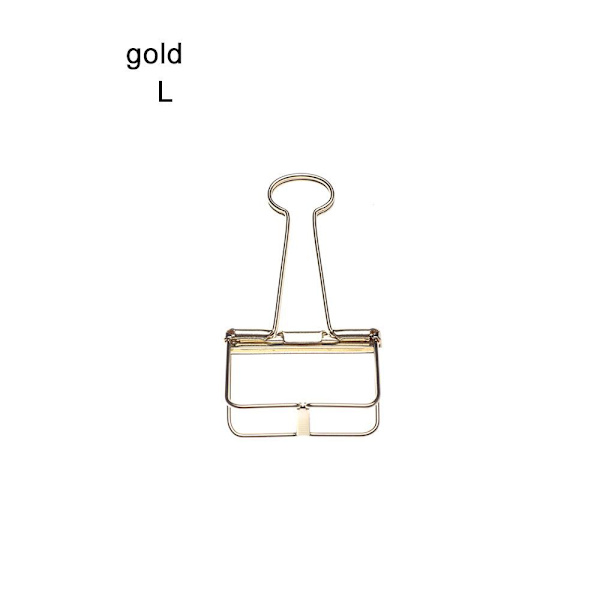 Permklemmer kontorstudierekvisita GOLD L gold L