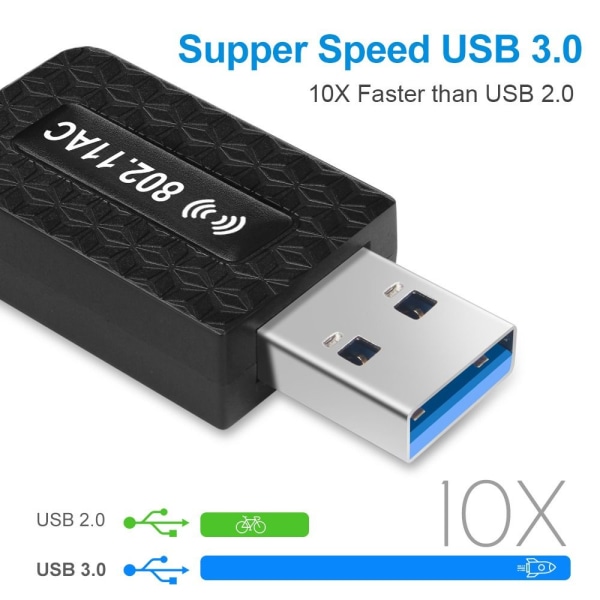 USB Wifi Adapter Nätverkskort 1300Mbps