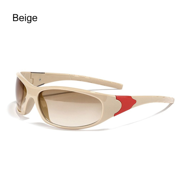 Estetiska Y2K Solglasögon Sportsolglasögon BEIGE BEIGE Beige