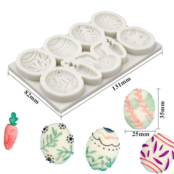 Fondantform påskeegg silikonform A A A