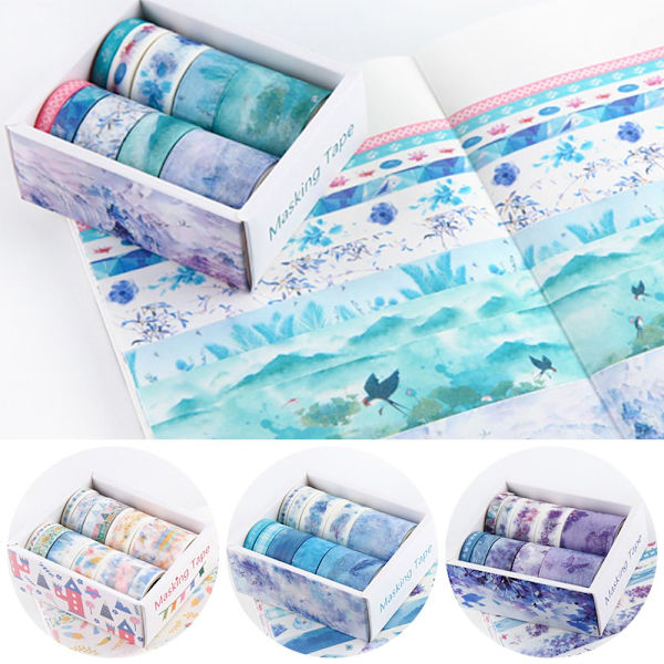 10 rullaa/ set Koristeeppi Paperiteippi DD D