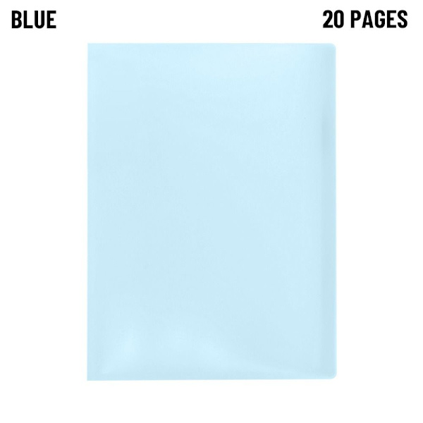 A4 Vis bogmappe BLÅ 20 SIDER 20 SIDER blue 20 pages-20 pages