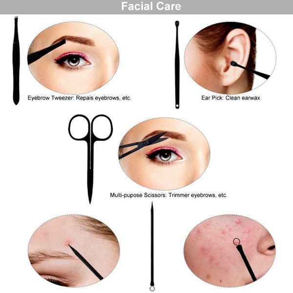 15 st/ set Manikyr Kostym Fotfil Nagelklippare