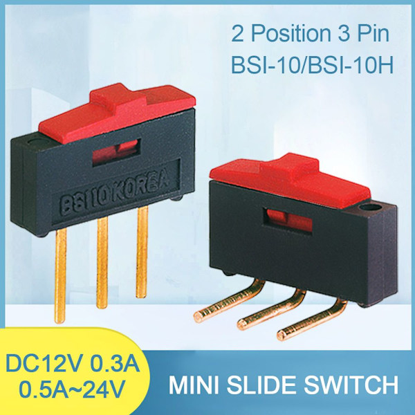 5 STK Slide Switch Vippebryter BSI-10 BSI-10 BSI-10