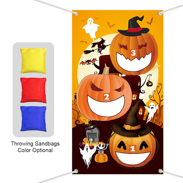 Halloween Pumpkin Throwing Game Spil Bean Bags Safe Tossing Pumpkin