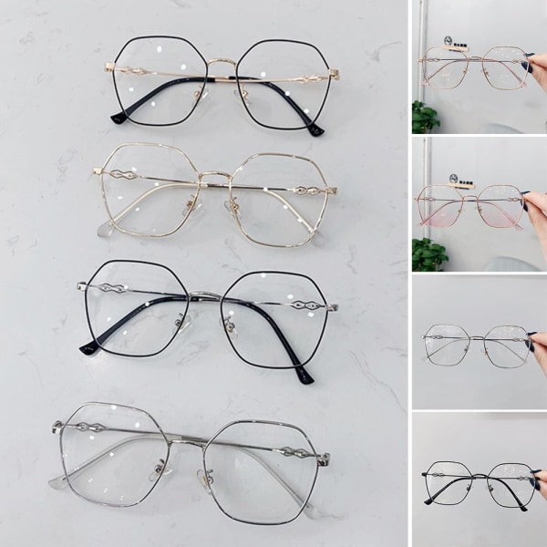 Anti-Blue Light Briller Overdimensjonerte briller SVART Black