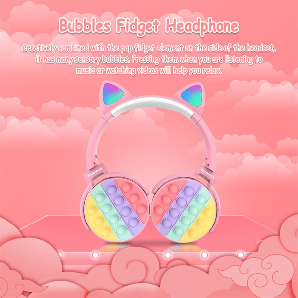 Trådlöst headset Pop it Fidget BLÅ blue