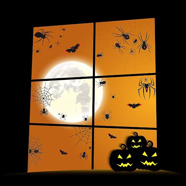 Halloween-tarrat Sähköstaattiset tarrat Bat Spider Decal TYYPPI