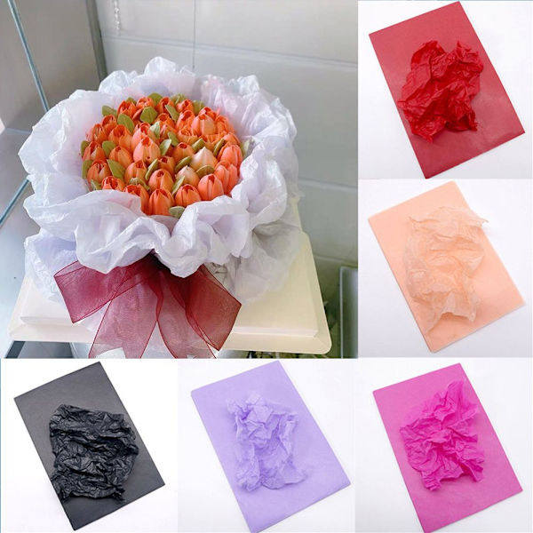 100 arkkia/pakkaus käärepaperit Liner Pehmopaperi VAALEENA Pink