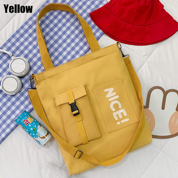 Kvinnor Axelväskor Shoppingväskor Canvas Handväskor GUL yellow