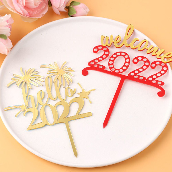 Akryylikakkupäällinen Cupcake Topper 2 2 2