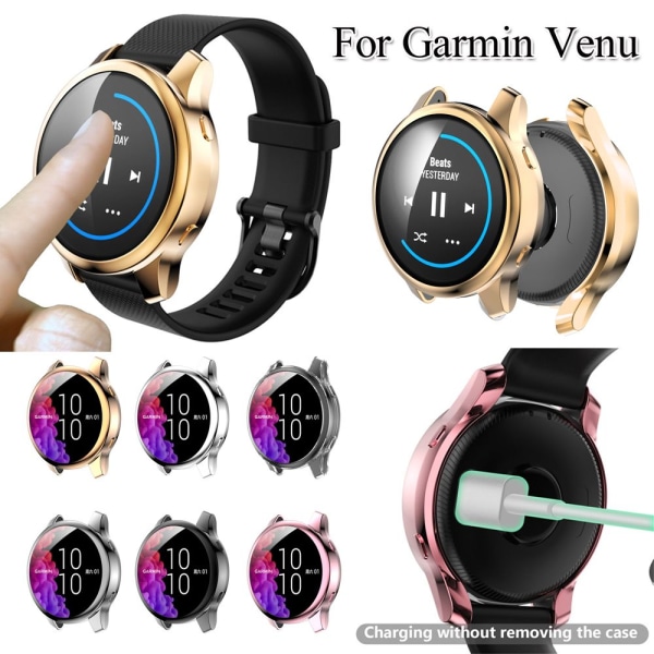 Full Cover Screen Protector TPU Watch Case 360 Protection SORT black
