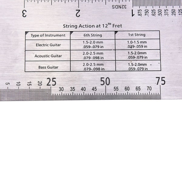 String Gauge Lineal Måler Luthier Højdemåling