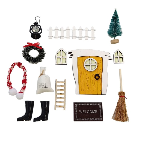 Elf Door Set Nukkekodin tarvikkeet 4 4 4