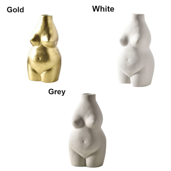 Vase Naken Kvinnekropp HVIT white