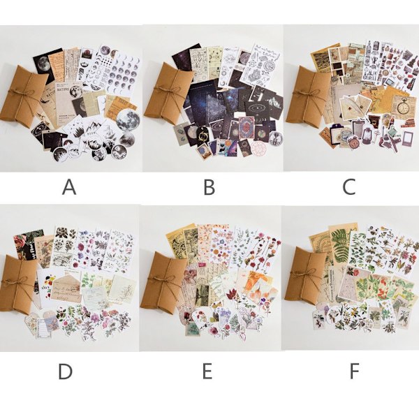 30 stk Retro papirklistermærker Sticky Notes D D D